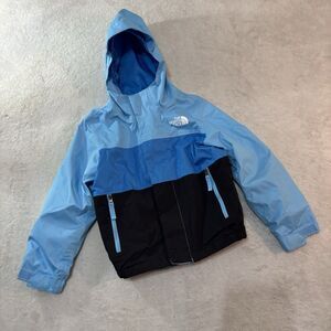 The North Face Dryvent Hooded Rain Jacket Toddler Size 4T Blue Windbreaker